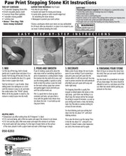 Paw Print Stepping Stone Kit - SKU 901-11234W