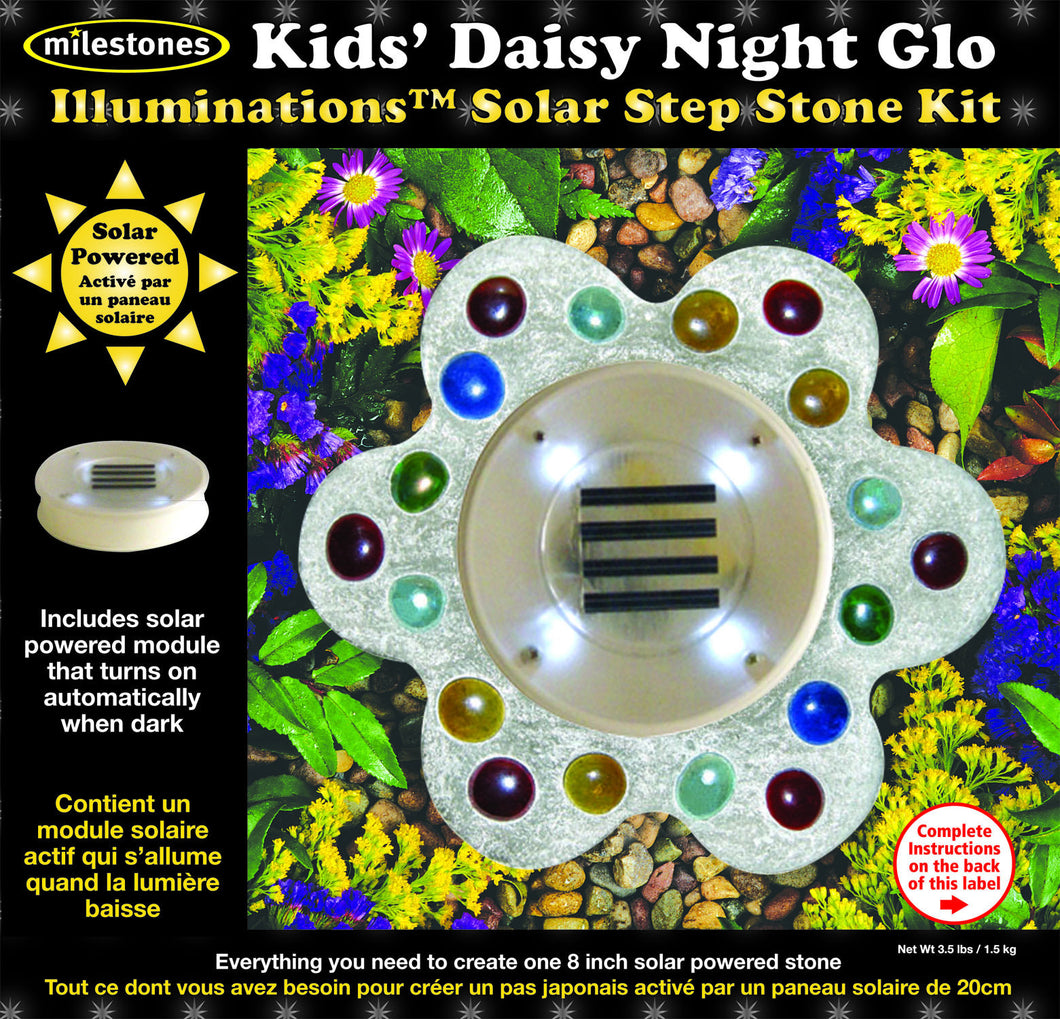 Kids' Daisy Night Glo Illuminations Solar Step Stone Kit - SKU 901-11252W